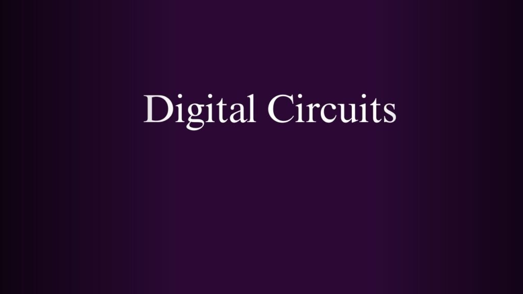 NPTEL Digital Circuits Week 1 And 2 Assignment Answers