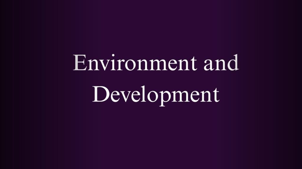 NPTEL Environment and Development Assignment Answers 2024
